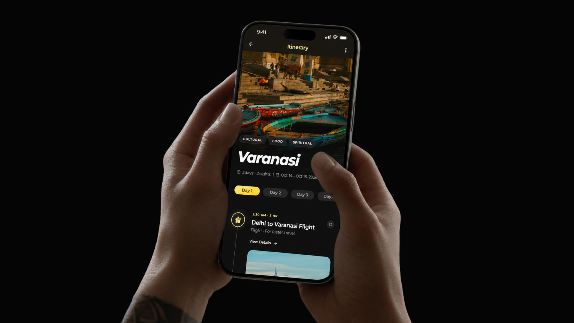 Tint itinerary in hand - live travel companion